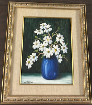 Framed Dogwood Flower Painting by C.L. Dreisbach - Image 1 of 6