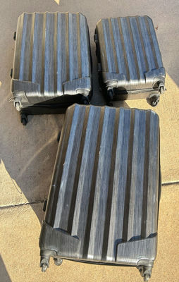 Gray 3-Piece Hard Shell Luggage Set with Spinner Wheels - Image 1 of 5