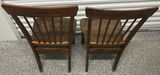 Two Wooden Dining Chairs with Upholstered Seats - thumbnail 1 of 4