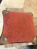 18 x 18 Red & Brown Square Decorative Throw Pillow - thumbnail 2 of 5