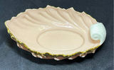 Shell-shaped porcelain dish with gold trim- Vintage Lenox acanehus candy dish from 1940's - thumbnail 2 of 4
