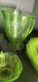 Assorted Green and Clear Glass Tableware - thumbnail 11 of 16