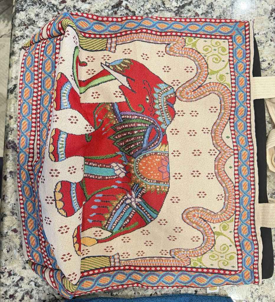 Set of 2 Woven Tapestry and Canvas Tote Bags - image 2 of 5