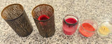 Set of 2 Dark Bronze Metal Votive Candle Holders with Gold Interior - thumbnail 3 of 4