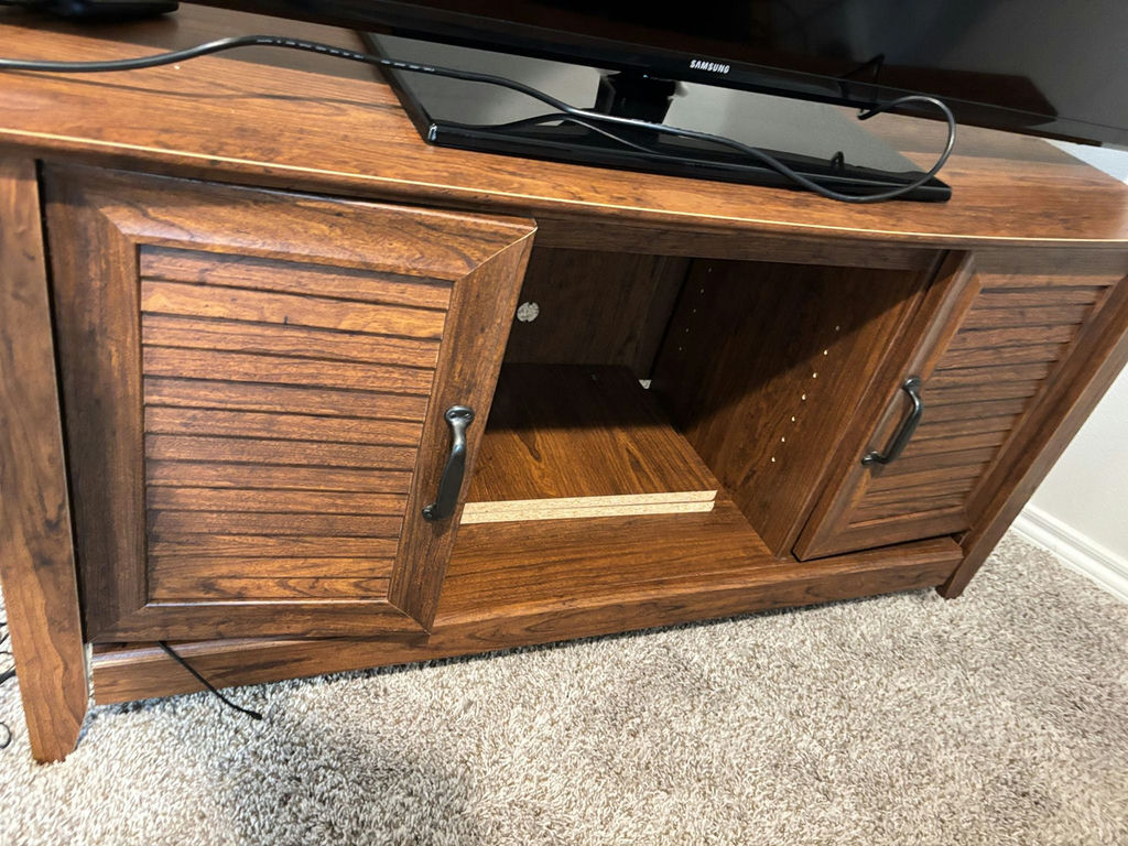 Medium Brown Engineered Wood TV Stand for TVs up to 65" - image 7 of 7