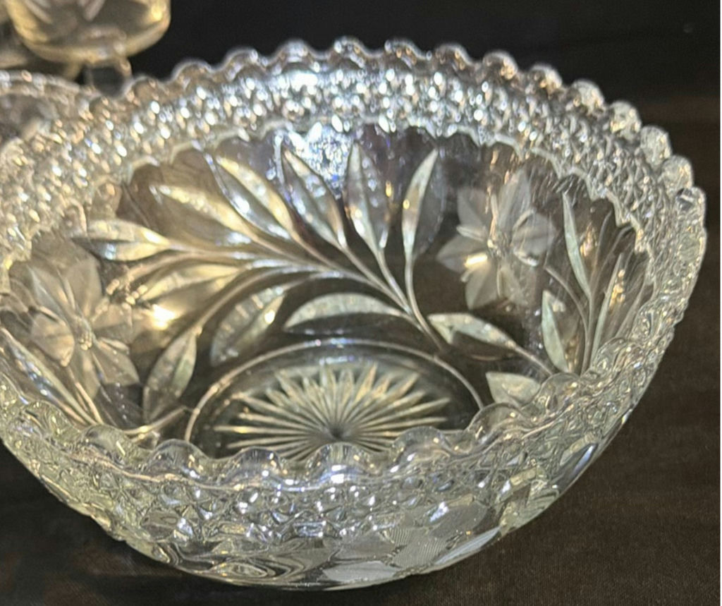 Cut glass crystal dinnerware and serving set - image 5 of 8