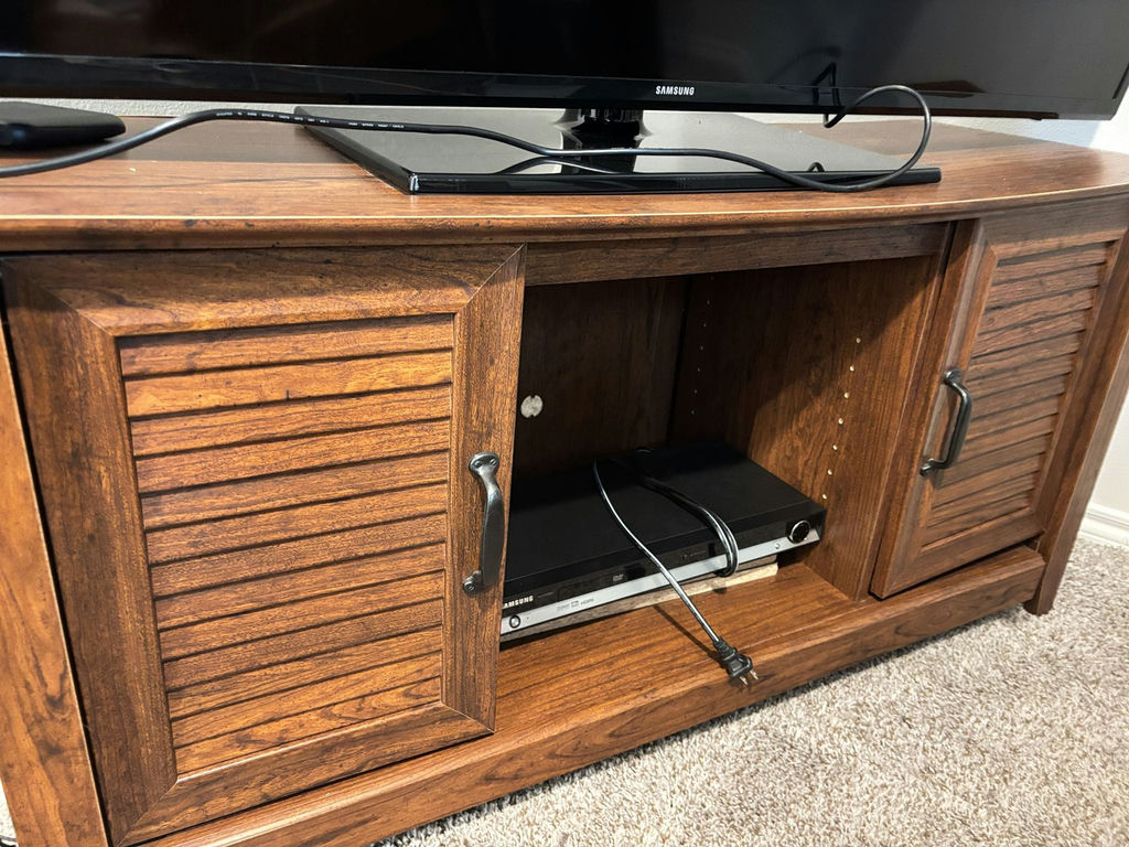 Medium Brown Engineered Wood TV Stand for TVs up to 65" - image 1 of 7