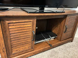 Medium Brown Engineered Wood TV Stand for TVs up to 65" - thumbnail 1 of 7