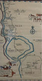 Framed vintage map illustration of Niagara Falls and Buffalo area - thumbnail 2 of 5