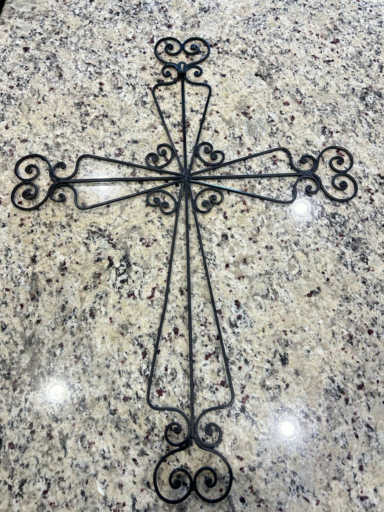 Set of Two Decorative Wall Crosses, Mixed Materials & Styles - image 4 of 5