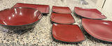 Gibson Everyday Red Reactive Glaze 7-Piece Dinnerware Set - thumbnail 2 of 6