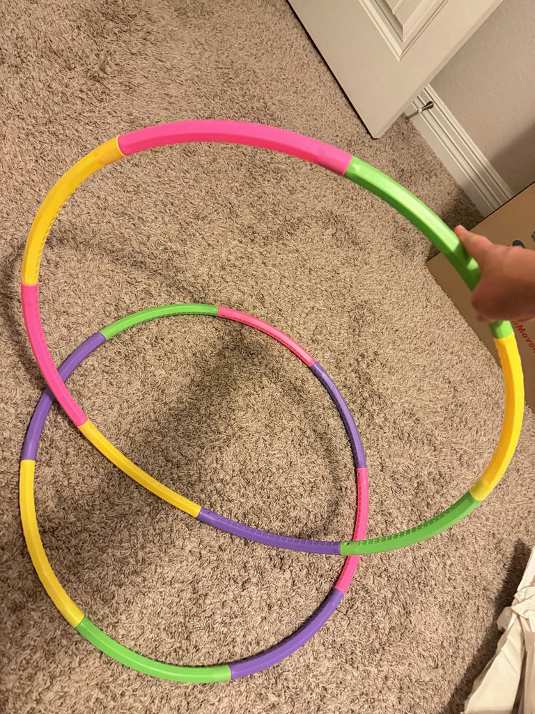 Set of 2 Medium Plastic Hula Hoops - Multi-Color - image 2 of 3