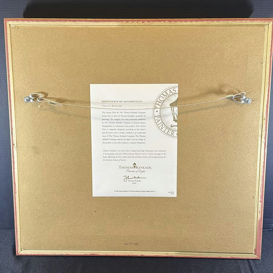 Thomas Kinkade Framed Cottage Scene Accent Print with Certificate of Authenticity - image 8 of 9