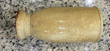 Beige/Tan Brown Glazed Ceramic Vase with Embossed Floral Design - thumbnail 5 of 5