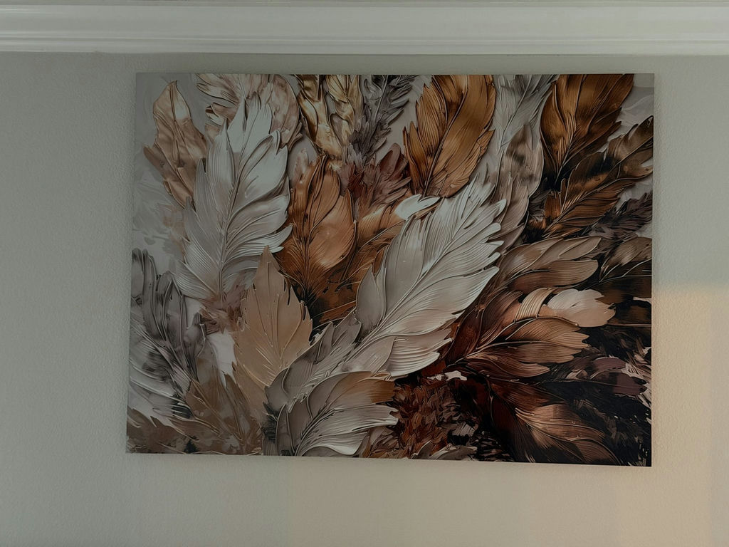 Acrylic-Faced Landscape Wall Art in Warm Neutrals & Blues - image 4 of 4