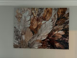 Acrylic-Faced Landscape Wall Art in Warm Neutrals & Blues - thumbnail 4 of 4