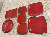 Gibson Everyday Red Reactive Glaze 7-Piece Dinnerware Set - thumbnail 3 of 6