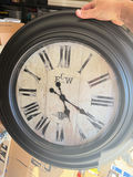 ECW Large Brown Wood-Tone Wall Clock, 18–24 in - thumbnail 4 of 5