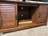 Medium Brown Engineered Wood TV Stand for TVs up to 65" - thumbnail 2 of 7