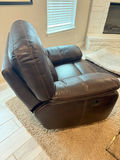 Top-Grain Leather Single Recliner, Dark Brown - thumbnail 6 of 6