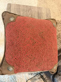 18 x 18 Red & Brown Square Decorative Throw Pillow - thumbnail 1 of 5