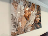 Acrylic-Faced Landscape Wall Art in Warm Neutrals & Blues - thumbnail 1 of 4