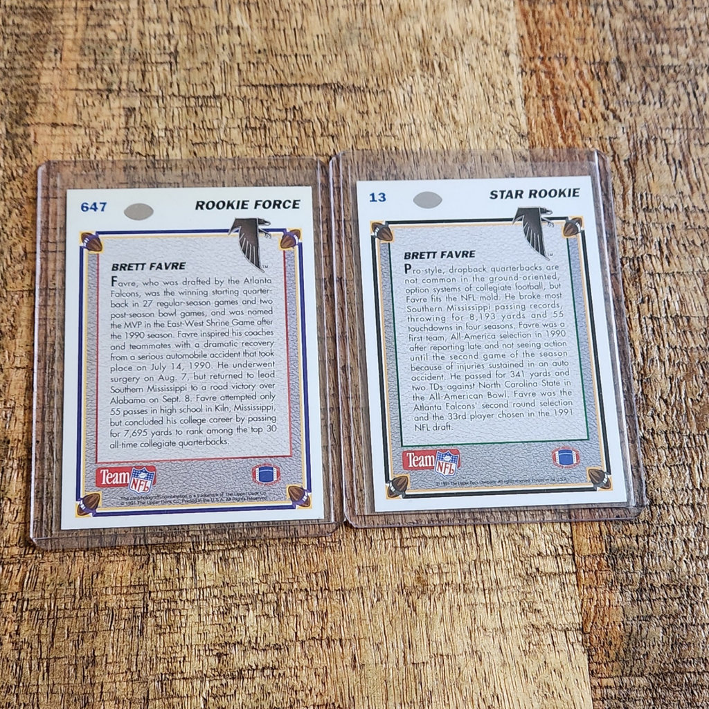 Brett Favre Rookie Cards x 2 - image 3 of 3