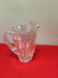 Decorative irredecent carnival Glass Pitcher - thumbnail 1 of 2