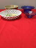 Assorted ceramic and glass bowls with decorative plate - thumbnail 2 of 4