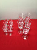 Crystal glassware set: Champagne flutes and stemmed glasses - thumbnail 1 of 2