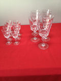 Crystal glassware set: Champagne flutes and stemmed glasses - thumbnail 2 of 2