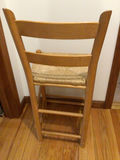 Wooden ladder-back chair with woven seat - thumbnail 2 of 2