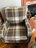 Plaid Upholstered Armchair - thumbnail 1 of 2