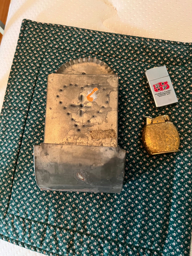 Vintage lighters and match holder - image 1 of 1