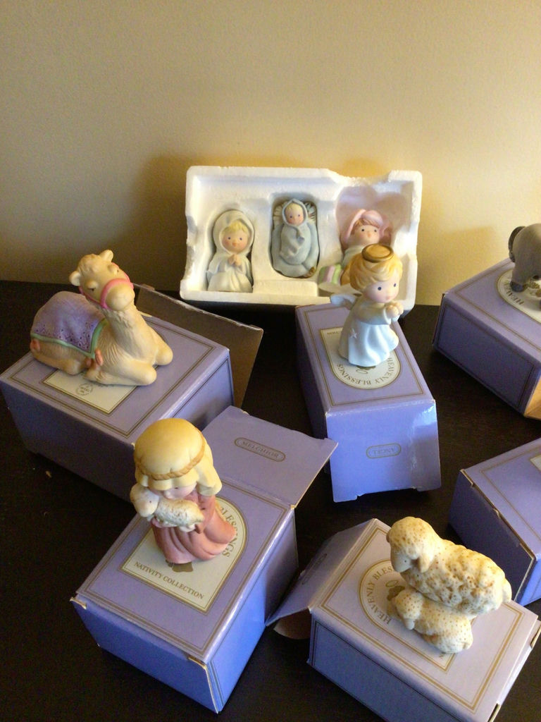 Nativity Collection Figurines on Blue Boxes - image 3 of 5