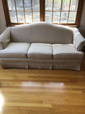 Beige patterned sofa - thumbnail 1 of 4