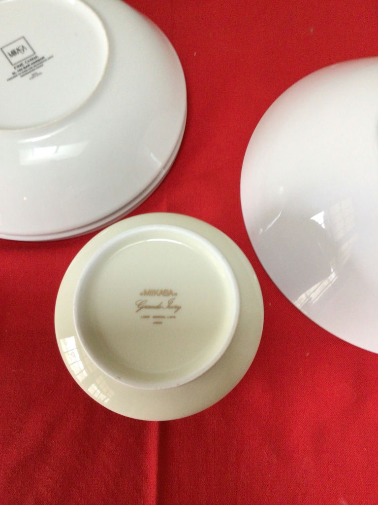 Mikasa porcelain dinnerware set with plates, bowls, and lidded container - image 4 of 4