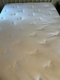 Cream Queen size metal bed frame with mattress and box spring - thumbnail 4 of 4