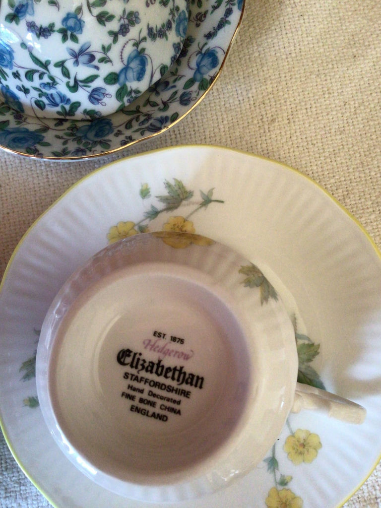 Floral china teacup and saucer set - image 6 of 6