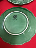 Set of four green ceramic plates with rooster motif - thumbnail 2 of 2
