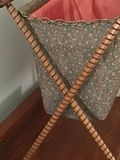 Wicker folding laundry rack with fabric bag - thumbnail 3 of 3