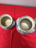 Blue-and-White Lidded Ceramic Jars (Set of Two) - thumbnail 3 of 3