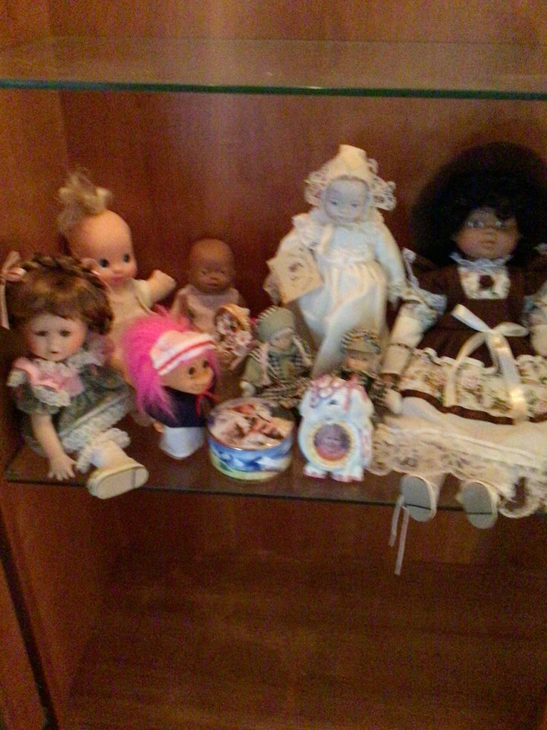 Vintage dolls and Shirley Temple music box tin - image 1 of 5
