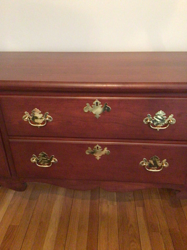 Hitchcock Cherry wood dresser/sideboard with brass hardware - image 1 of 3