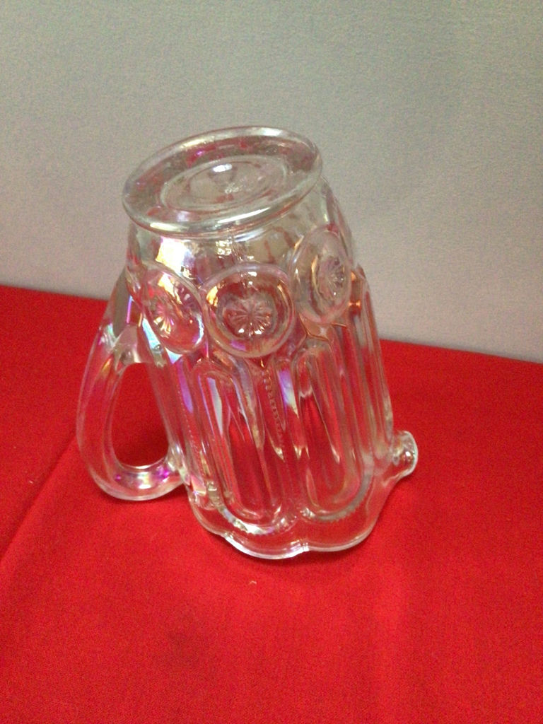 Decorative irredecent carnival Glass Pitcher - image 2 of 2