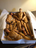 Boxed collection of GI Joe and others tan-colored action figures and parts - thumbnail 2 of 3
