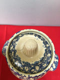 Blue and white crackle-glaze ceramic jars with lids - thumbnail 4 of 4
