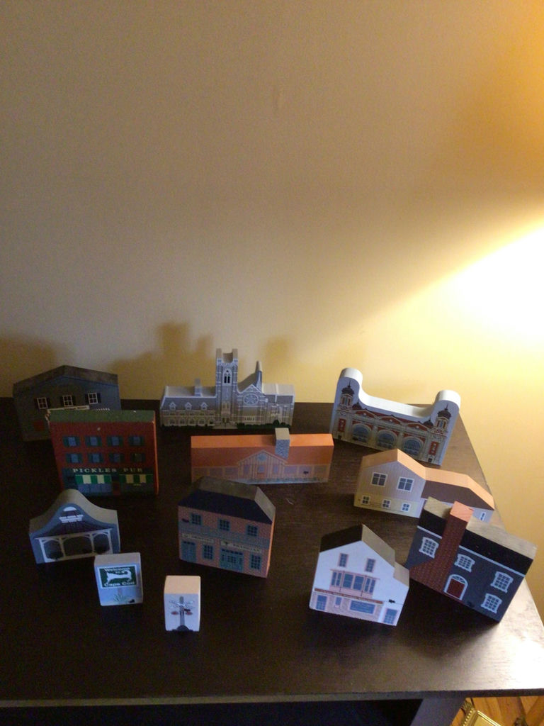 Assorted Wooden Miniature Town Buildings - image 1 of 5