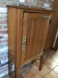 Wooden cabinet with slatted vent-style door - thumbnail 2 of 3