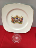 Decorative commemorative plate with crest and flags - thumbnail 1 of 4